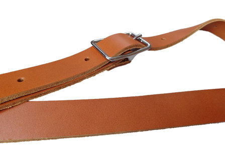 Cognac Slim Leather Overdrive Strap