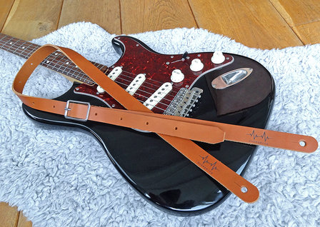 Cognac Slim Leather Overdrive Strap