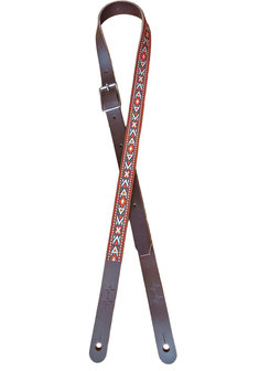 &quot;Navajo&quot; Slim Full Leather Strap - Brown