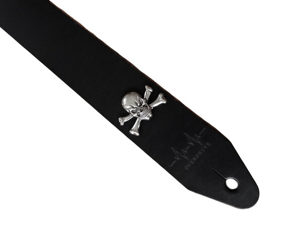 "Maya" Full Leather Overdrive Strap - Skull pin