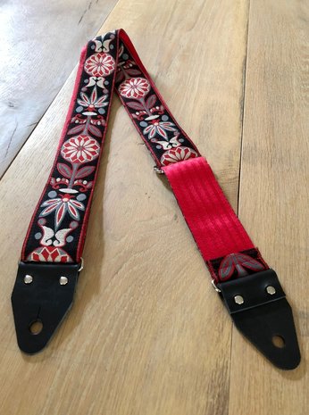 "Wildflower" Red/Black Overdrive Strap