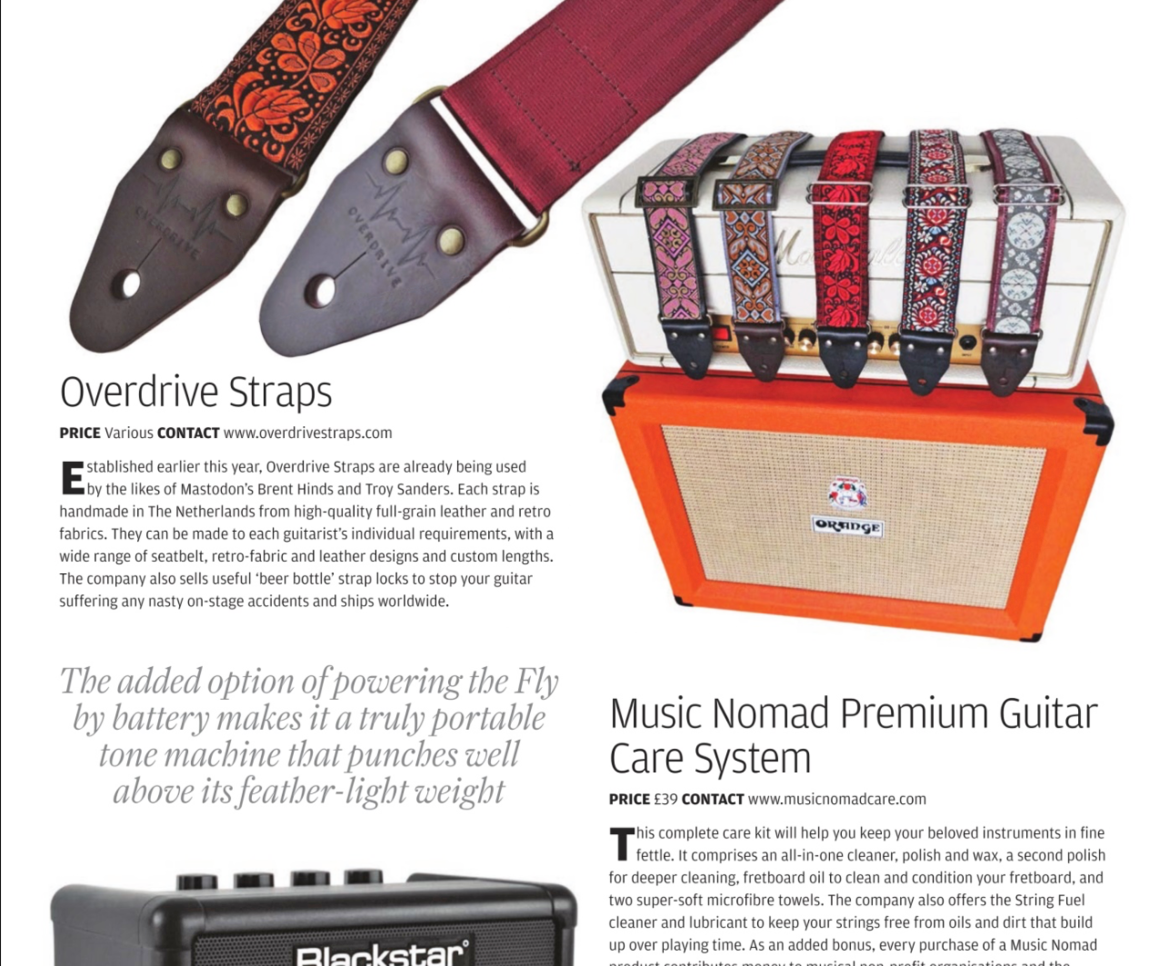 Overdrive Straps featured in Guitar Magazine UK! Overdrive Straps featured in Guitar Magazine UK!